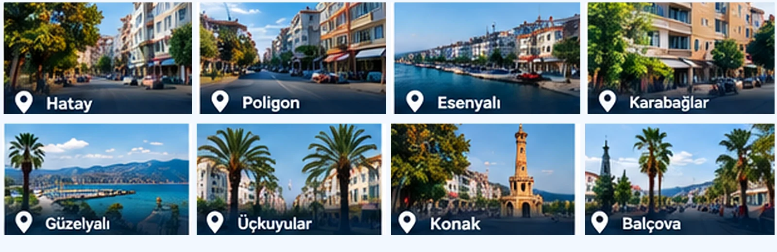 İzmir hizmet bölgeleri